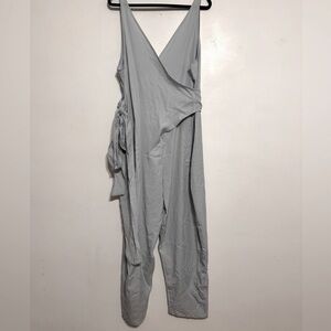 Hackwith Design House Tencel Wrap Jumpsuit Pale Blue Size XL